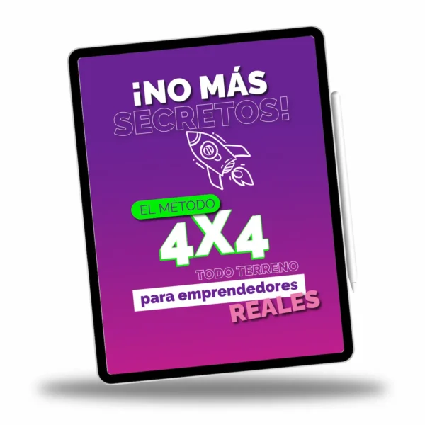 E-book: !No mas secretos! El Método 4×4 para Emprendedores Reales